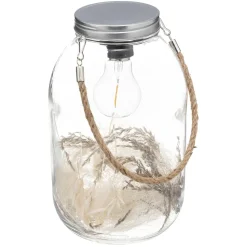 maxibazar Lanterne Led Fleurs Sechees D.17X28Cm