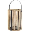 maxibazar Lanterne Matiere Naturelle Et Metal H.32Cm