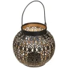 maxibazar Lanterne Metal Ronde Ajouree D.15Cm