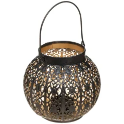 maxibazar Lanterne Metal Ronde Ajouree D.15Cm