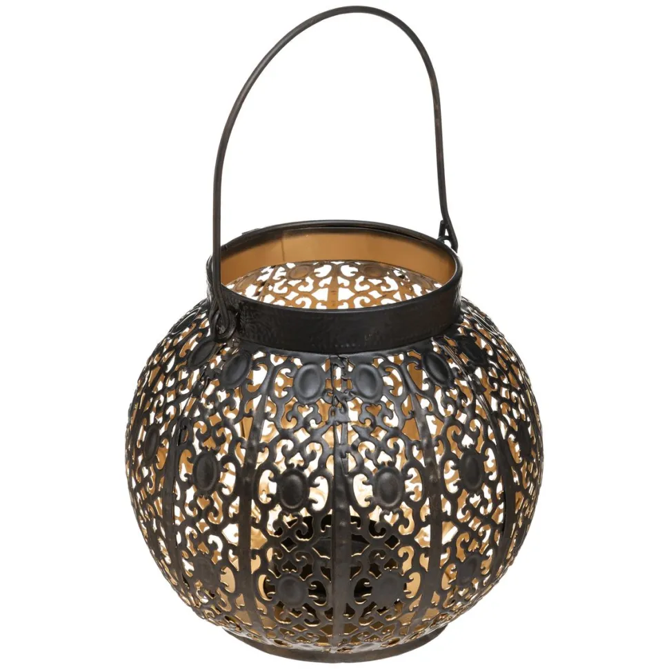 maxibazar Lanterne Metal Ronde Ajouree D.15Cm