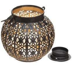 maxibazar Lanterne Metal Ronde Ajouree D.15Cm