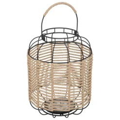 maxibazar Lanterne Naturel Metal Cosy H.33Cm