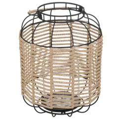 maxibazar Lanterne Naturel Metal Cosy H.33Cm