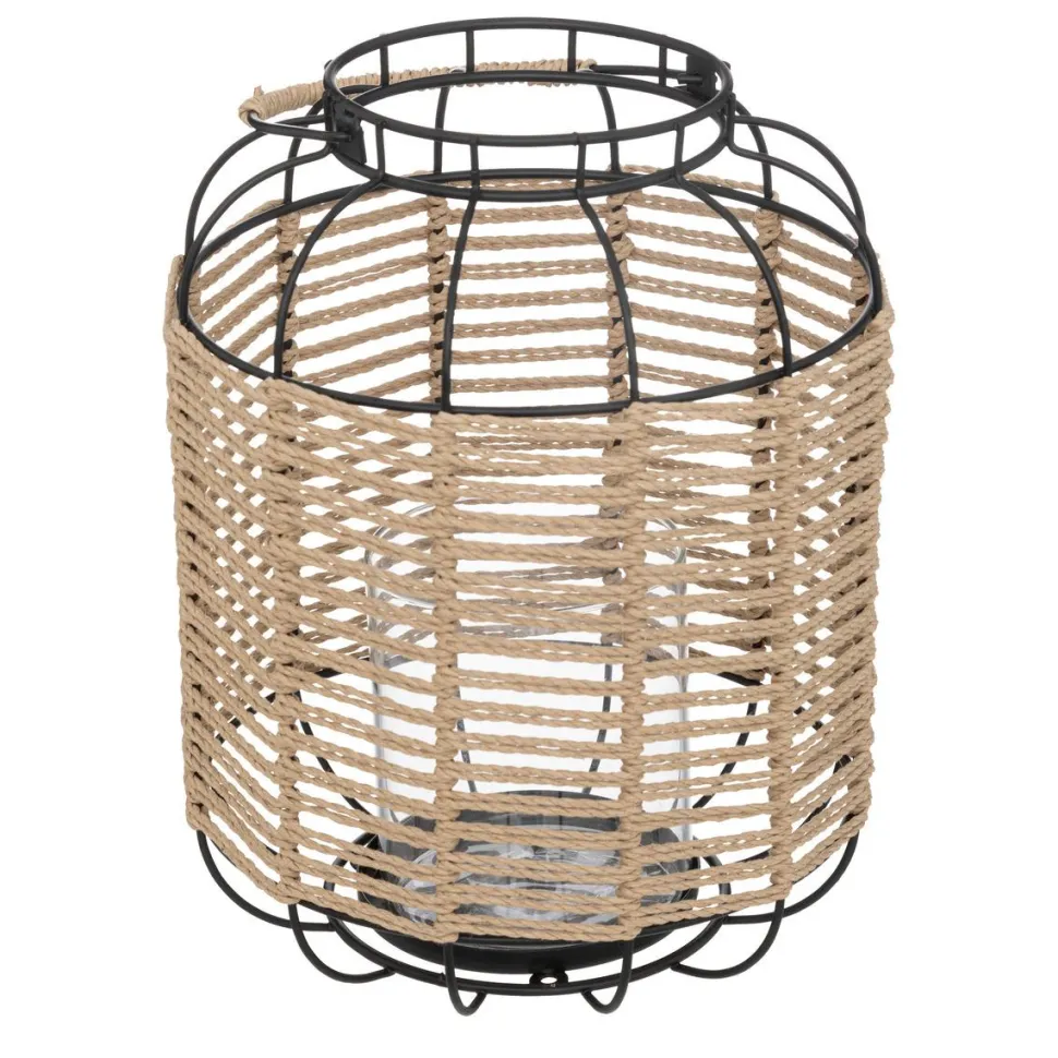 maxibazar Lanterne Naturel Metal Cosy H.33Cm