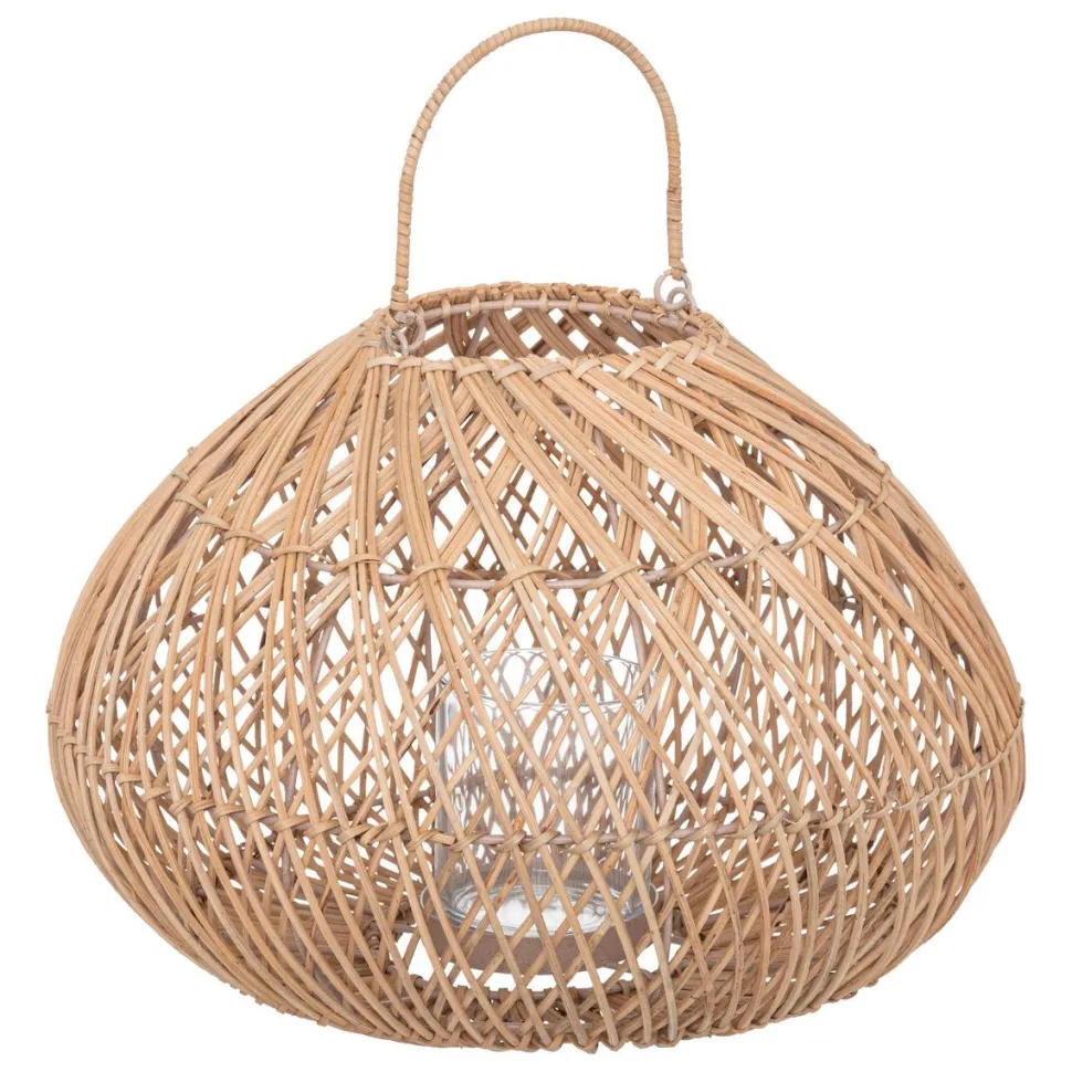 maxibazar Lanterne Rotin Lour H.27Cm