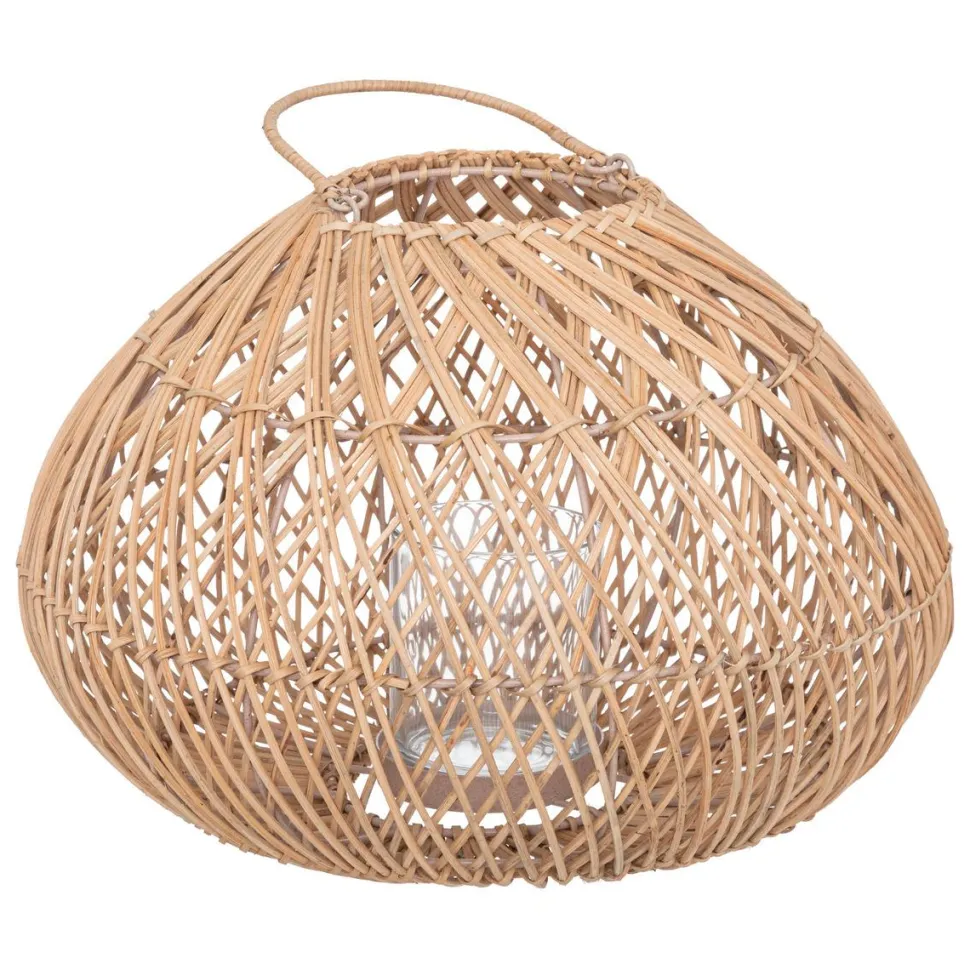 maxibazar Lanterne Rotin Lour H.27Cm