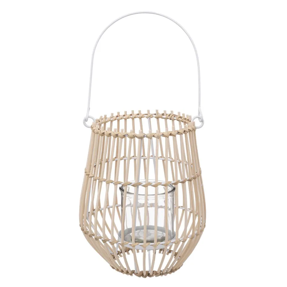maxibazar Lanterne Rotin Metal H.21.5Cm