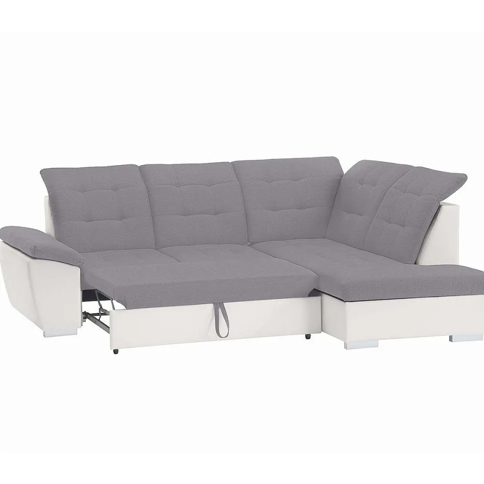 Lidia Ad Conv Tissu Gris Pu Blanc