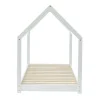 Lit Enfant Cabane Tiny Pin Blanc Sommier 90X190Cm