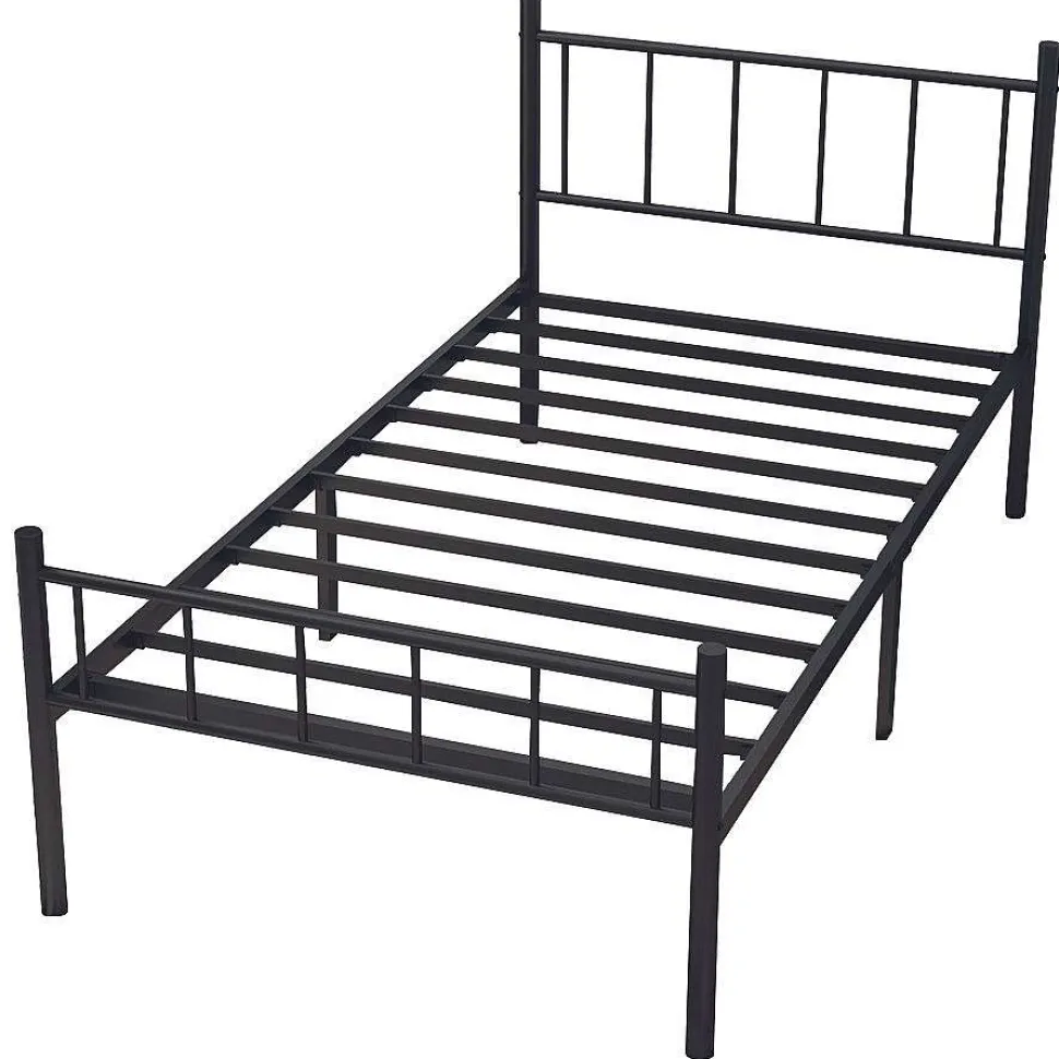 Lit Metal Noir 90X190Cm