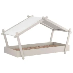 Lodge Lit 90X200 Sommier Inclus Gris Clair