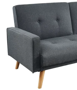 Luxi Canapé Angle Anthracite Convertible Style Scandinave