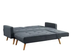 Luxi Canapé Angle Anthracite Convertible Style Scandinave