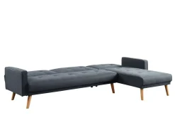 Luxi Canapé Angle Anthracite Convertible Style Scandinave