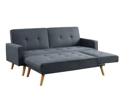 Luxi Canapé Angle Anthracite Convertible Style Scandinave