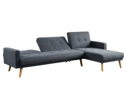 Luxi Canapé Angle Anthracite Convertible Style Scandinave