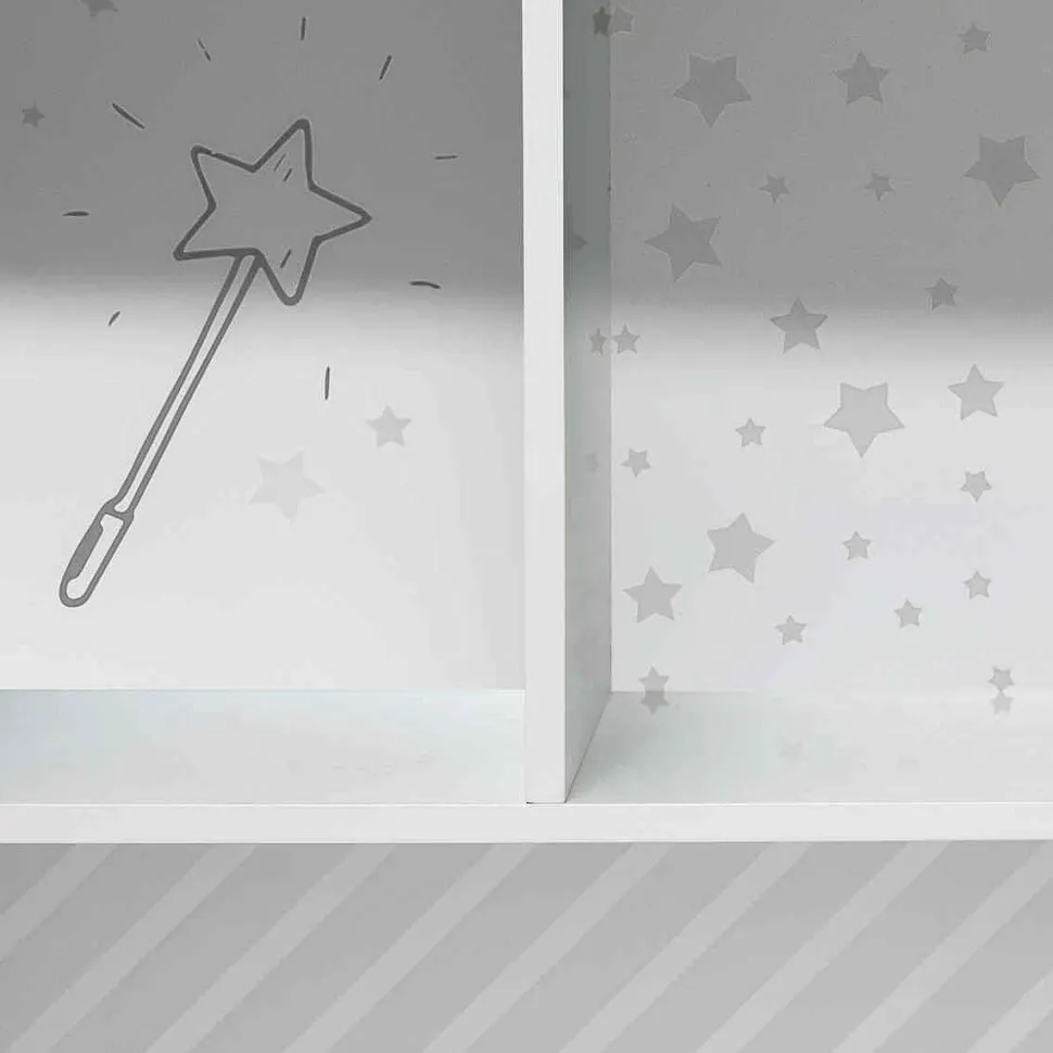 Maison 7 Cases Grise D.73.5X30X114Cm