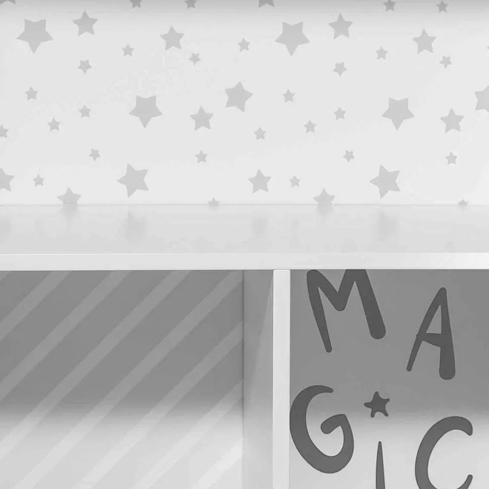 Maison 7 Cases Grise D.73.5X30X114Cm