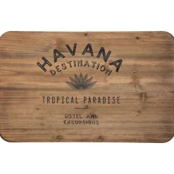 Malle Metal Bois Noir Cuba D.45.2X30X25Cm