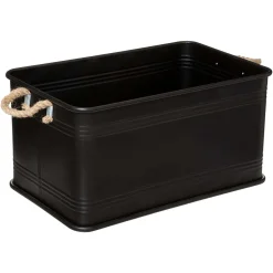 Malle Metal Bois Noir Cuba D.60.1X37.8X33.1Cm