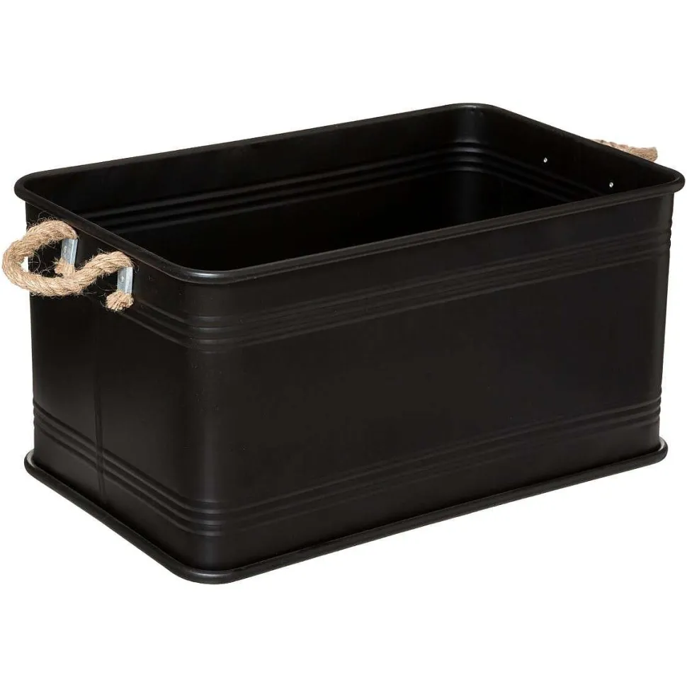 Malle Metal Bois Noir Cuba D.60.1X37.8X33.1Cm