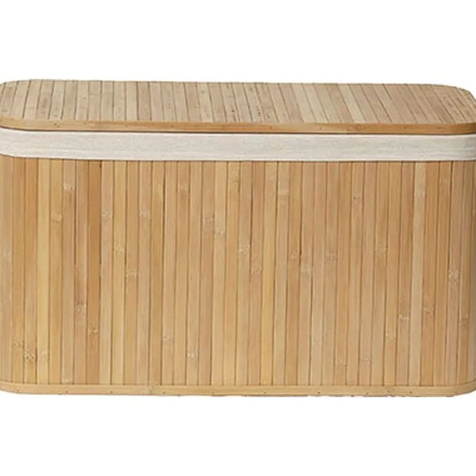 Malle Rectangulaire Pm Bambou Tissu Lin
