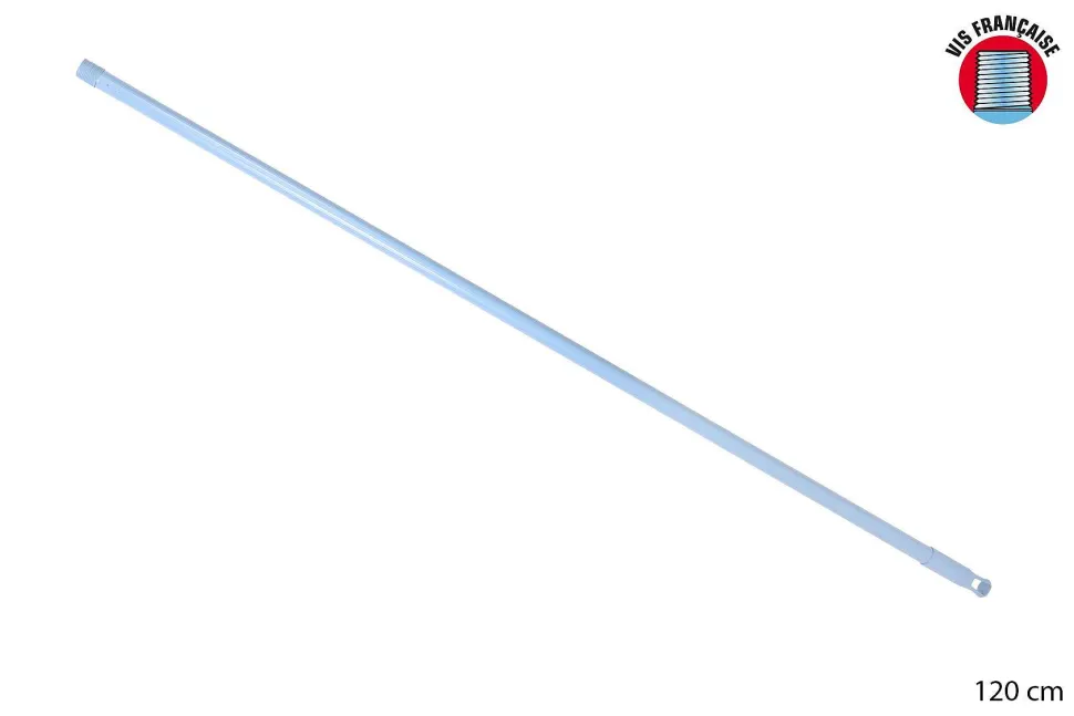 Manche Metal Plastique Bleu 120Cm Vis Francaise
