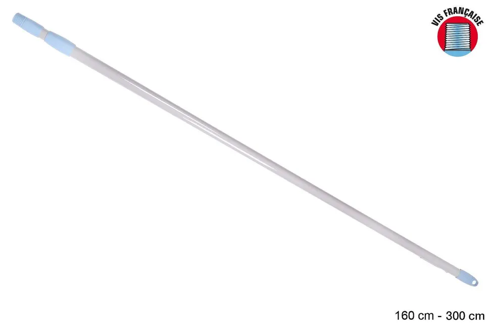 Manche Metal Telescopique Bicolore 300Cm Vis Francaise