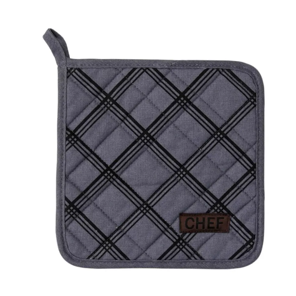 maxibazar Manique Chef Carreaux 20X20Cm Gris Anthracite