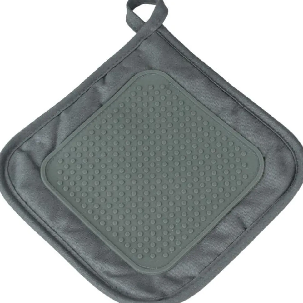 maxibazar Manique 19X19 Cm Polycoton Silicone Cuistot Anthracite