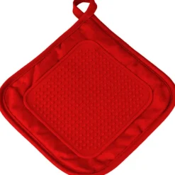 maxibazar Manique 19X19 Cm Polycoton Silicone Cuistot Rouge