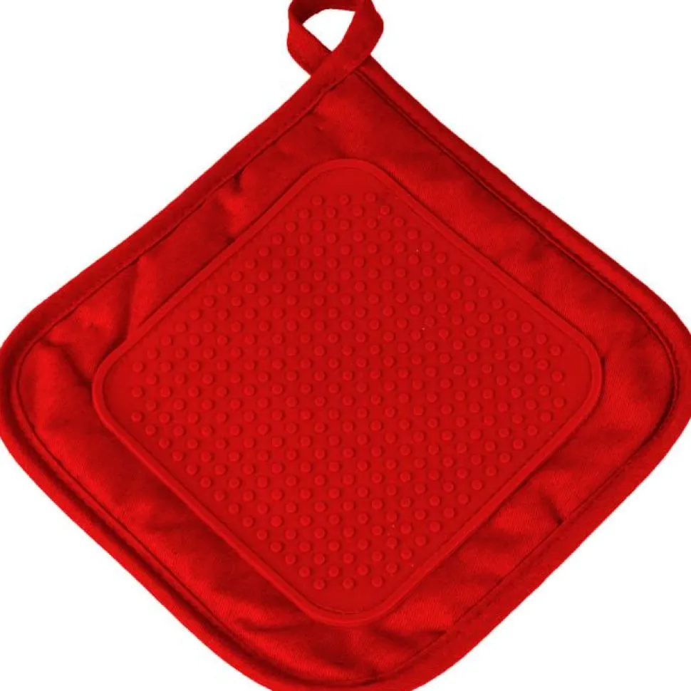maxibazar Manique 19X19 Cm Polycoton Silicone Cuistot Rouge