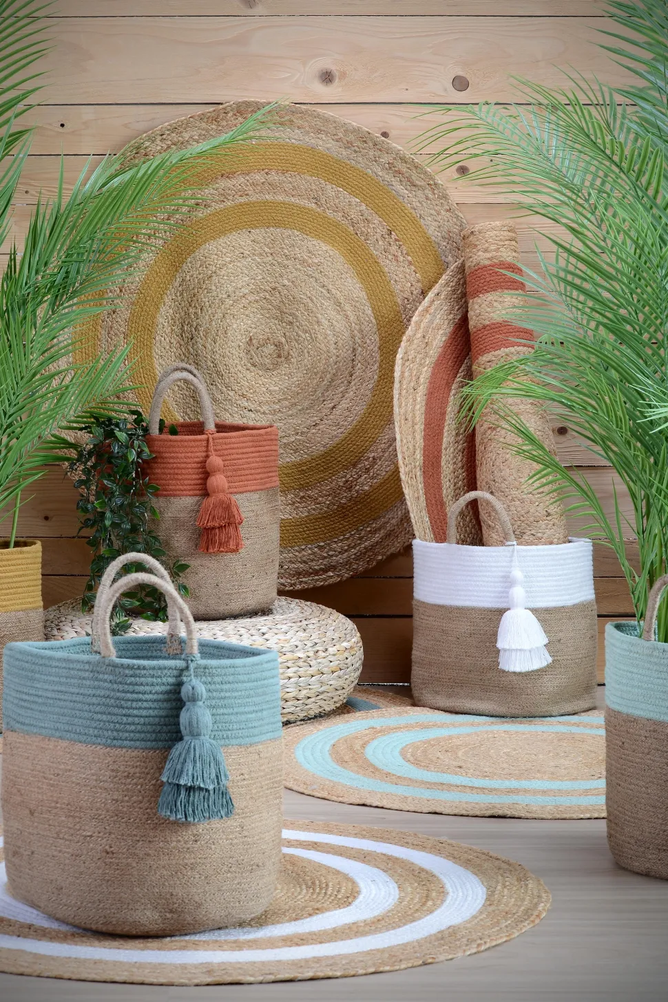 maxibazar Maori Tapis Moutarde D.90Cm