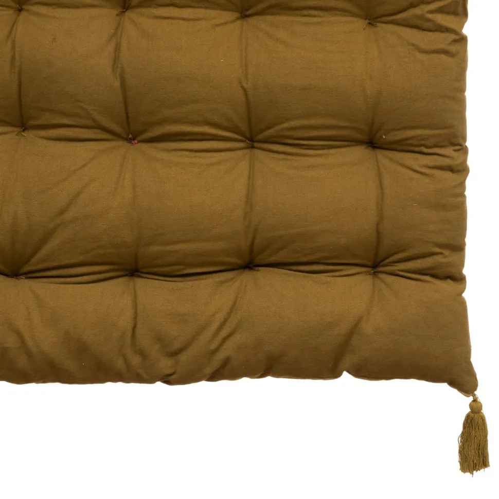 maxibazar Matelas Sol Velours Night Moutarde 60X120Cm