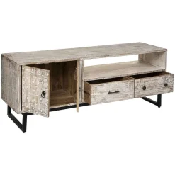 Meuble Tv 2 Tiroirs 2 Portes Ajay