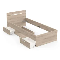 Michigan Lit 90X200Cm 2 Tiroirs 1 Niche