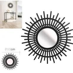 maxibazar Miroir Bambou D.50Cm