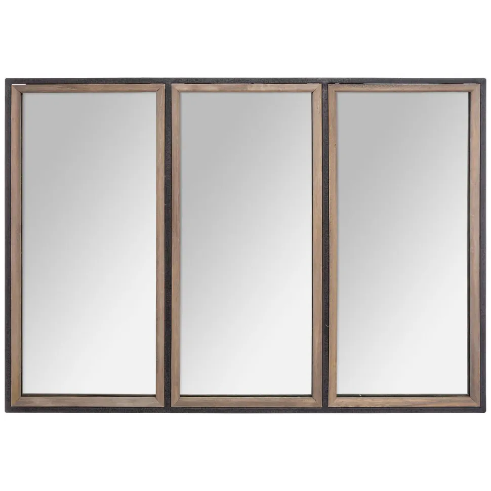 Atmosphera Miroir Bois Et Metal Tina D.74X54Cm