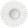 Atmosphera Miroir Fleur Argente D.90Cm