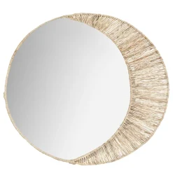 maxibazar Miroir Jute Lune Thais D.50Cm