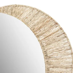 maxibazar Miroir Jute Lune Thais D.50Cm