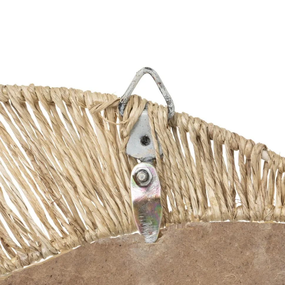 maxibazar Miroir Jute Lune Thais D.50Cm