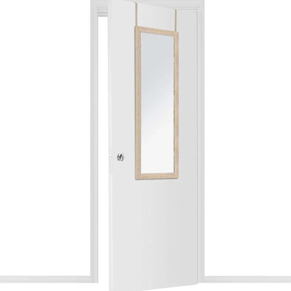 Miroir Porte Effet Bois 35X109Cm
