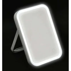 Miroir Rectangulaire A Led Sur Pied Gris