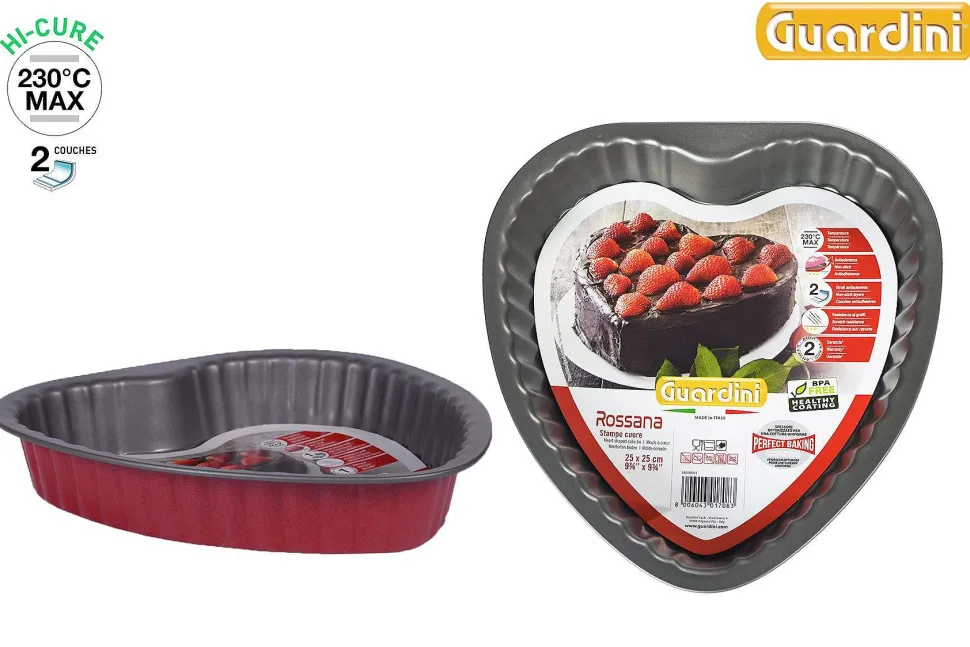 Moule Coeur Acier Anti Adherent Rouge Rossana