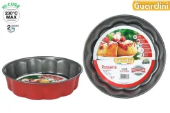 Moule Manque D.26Cm Acier Anti Adherent Rouge Rossana