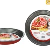 Moule Tarte D.28Cm Acier Anti Adherent Rouge Rossana