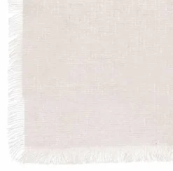 maxibazar Nappe Coton Frange Maha Blanc 150X250Cm