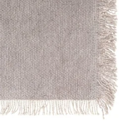 maxibazar Nappe Coton Frange Maha Gris 150X250Cm